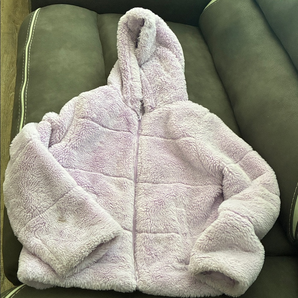 Kids Wonder Nation Lilac Fuzzy Jacket